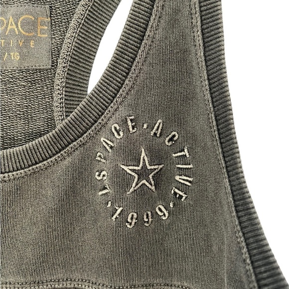 NWOT L Space Out Bound Active Top Gray Ribbed Racerback Tank XL Bra - Picture 2 of 4